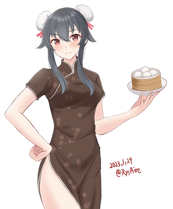 点心娘。
急いで描いたんで多少雑だg。

#矢矧 #艦これ 