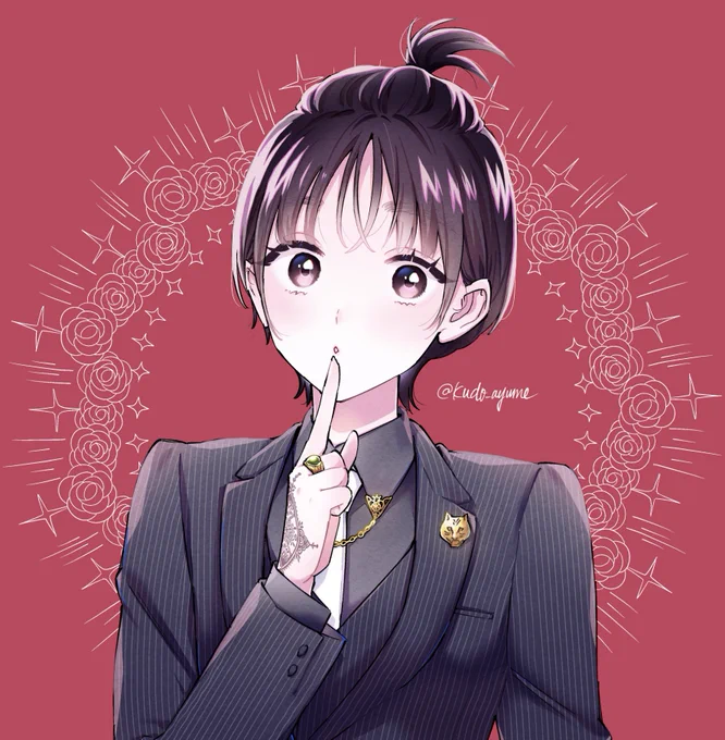 シンさんと同じ髪型&リンクコーデ風の桜都ちゃん#世話焼きマフィアと薄幸少女 
