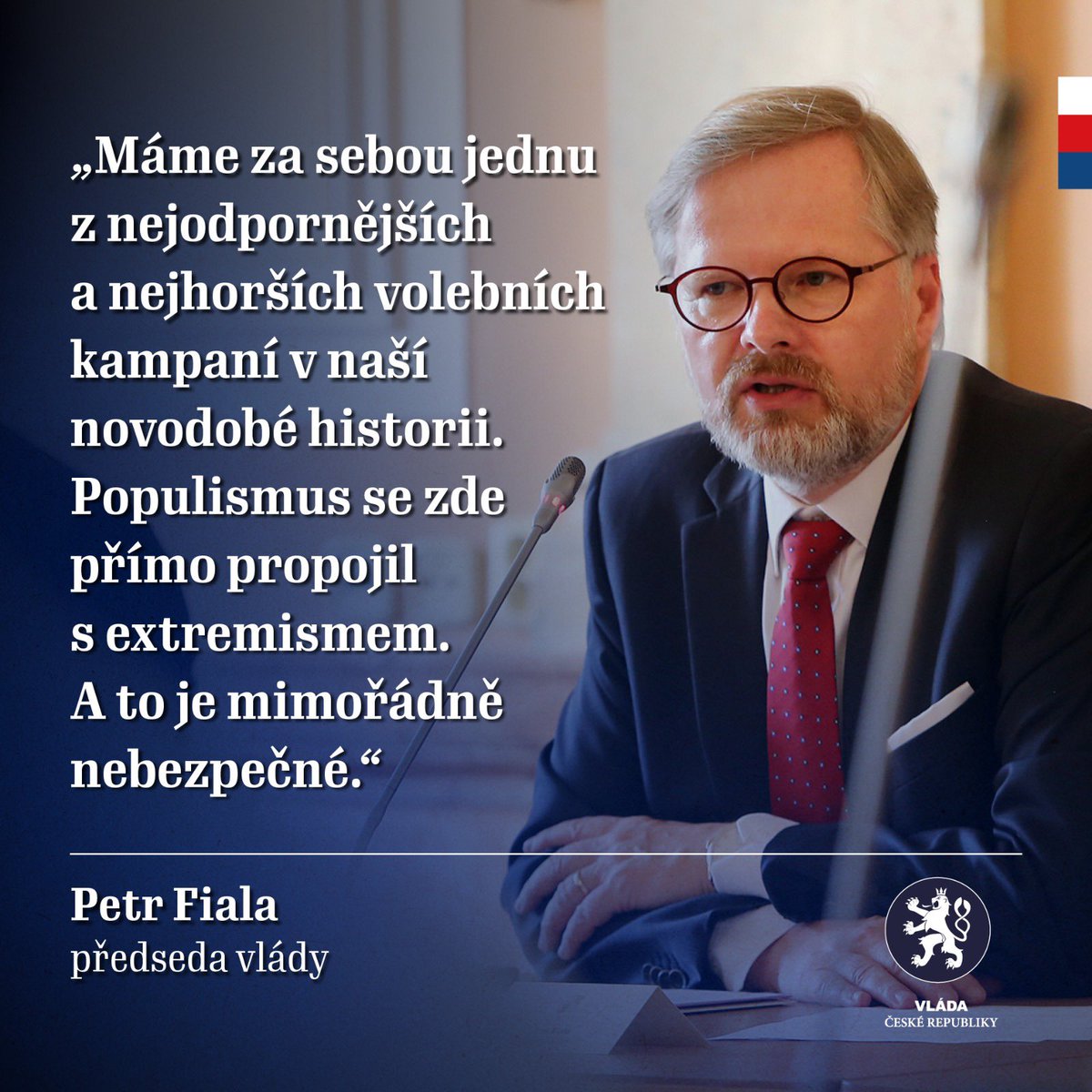 P_Fiala's tweet photo. Máme za sebou jednu z nejodpornějších a nejhorších volebních kampaní v naší novodobé historii. Populismus se zde přímo propojil s extremismem. A to je mimořádně nebezpečné. (1/2) https://t.co/xptkHlwTIT