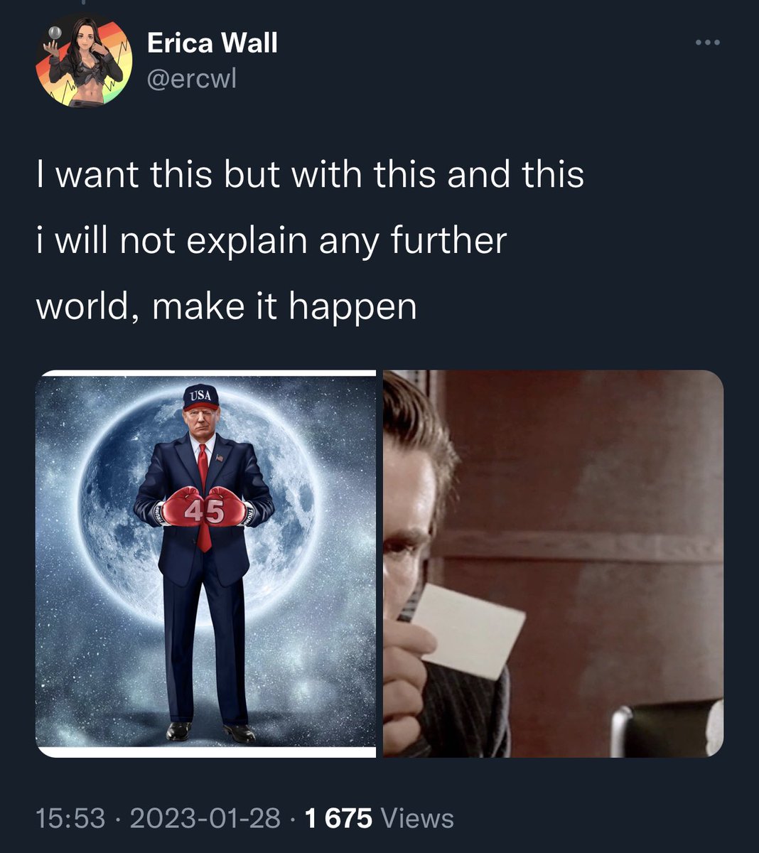 ercwl's tweet image. Took less than 24h after asking!

My Trump NFT card has moved from being a shitty centralized link to a jpeg on Polygon to be fully onchain-inscribed (360kb) Bitcoin NFT that’s been transfered to a physical NFC-enabled satscard tied to 1 satoshi from 2009!