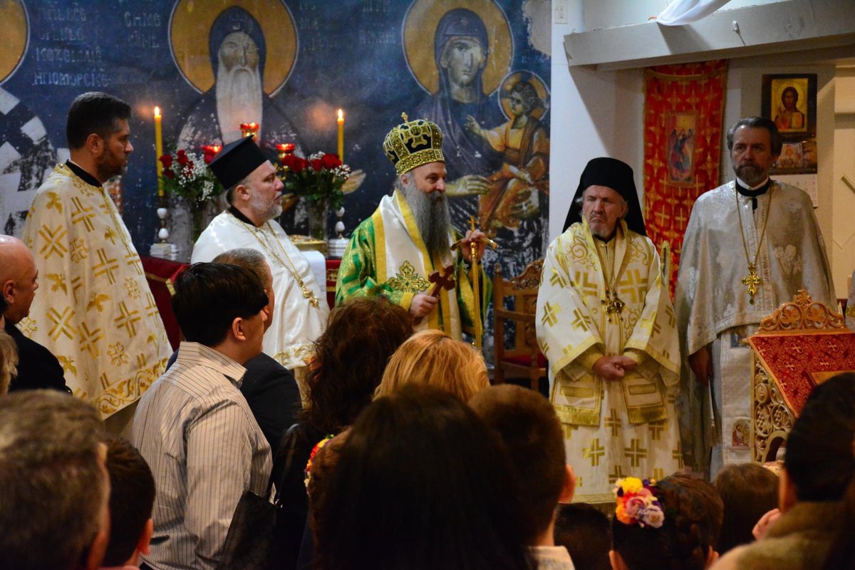 SRBinNewYork's tweet photo. This year's ceremony celebrating Day of #StSava in New York was enhanced by the presence and participation of His Holiness the Serbian Patriarch kyr Porfirije and His Grace Bishop of Canada kyr Mitrofan.
📷 Milan Milatovic https://t.co/4Q6niUT7R5