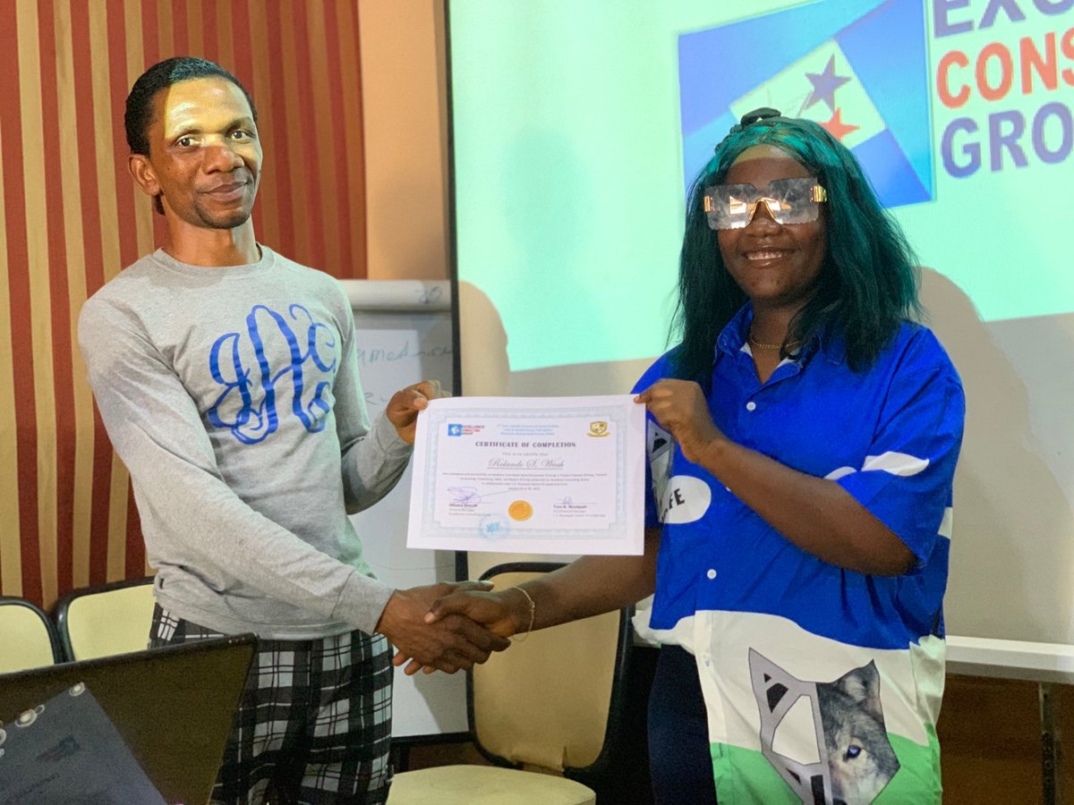 AmbDeozil's tweet photo. Few weeks ago, our institution the T. D. Wonkpah School of Leadership  started a training on basic concept skills; 

Project Proposal Writing 
Report Writing 
Accounting Tools
Monitoring Evaluation 
Etc. 

On yesterday, students got certificated from the training https://t.co/YwvVclNFEL