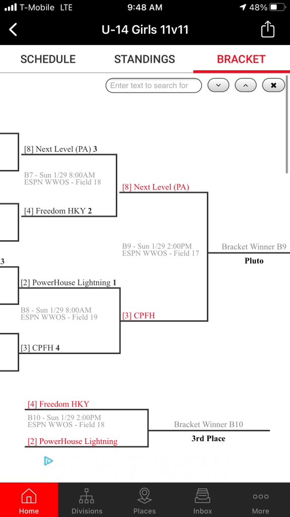 CentralPennFH's tweet photo. U14 11v11s are headed to the top bracket Championship game today at 2:00 after a 4-1 win over powerhouse this morning. Good luck, you have already made us #CPFH Proud! https://t.co/B1ok5k6XSc