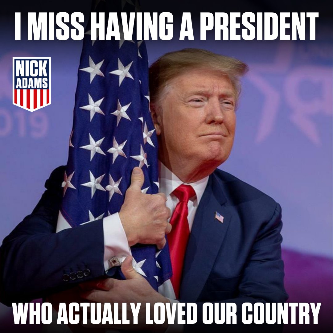 NickAdamsinUSA's tweet photo. Bring back patriotism. Bring back Donald Trump. https://t.co/KUtmyuQR1z