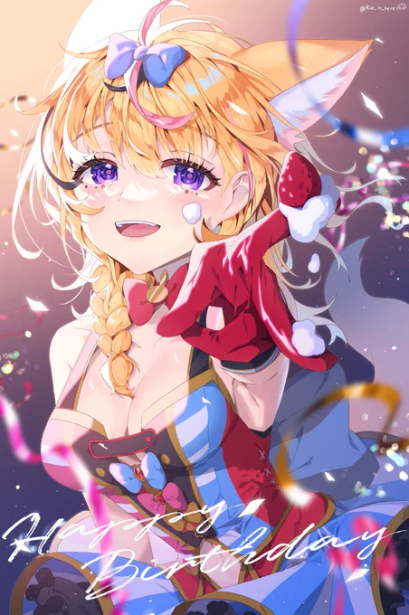 おめでとう!楽しい一年になりますように。大好きです!#尾丸ポルカ生誕祭2023#絵まる 