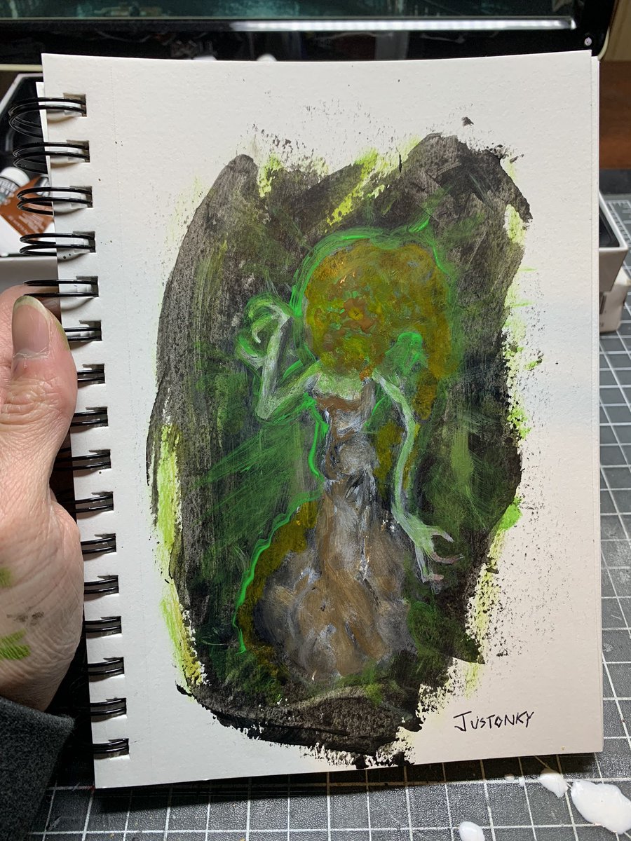 justonky's tweet photo. Painting that will be going into my next ttrpg Zine. https://t.co/6dnr4u6Uwa