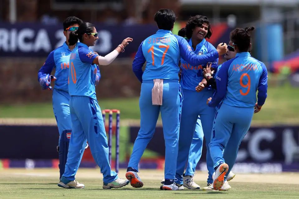 ABVPVoice's tweet photo. 𝗖.𝗛.𝗔.𝗠.𝗣.𝗜.𝗢.𝗡.𝗦! 🏆

Congratulations #TeamIndia on winning the inaugural women's #U19T20WorldCup. 

What a superb performance by the entire team. The whole nation is proud of you. Best wishes for future endeavours.

#INDvsENG https://t.co/WMTZ2FiEIX