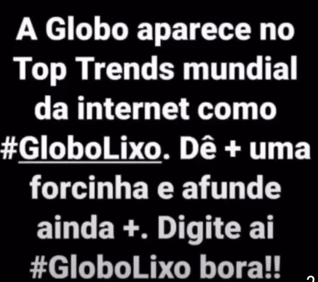 Boraaaaa  lá?! #GloboLixo