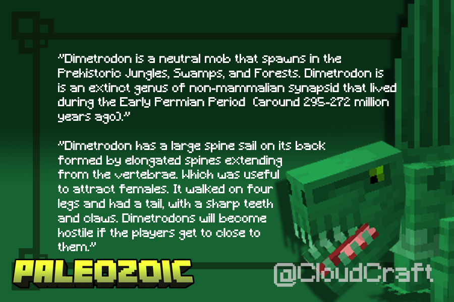 Let the next bestiary to entry for the #Paleozoic! The Dimetrodon!

#minecraft #minecraftmod #pixelart #Blockbench