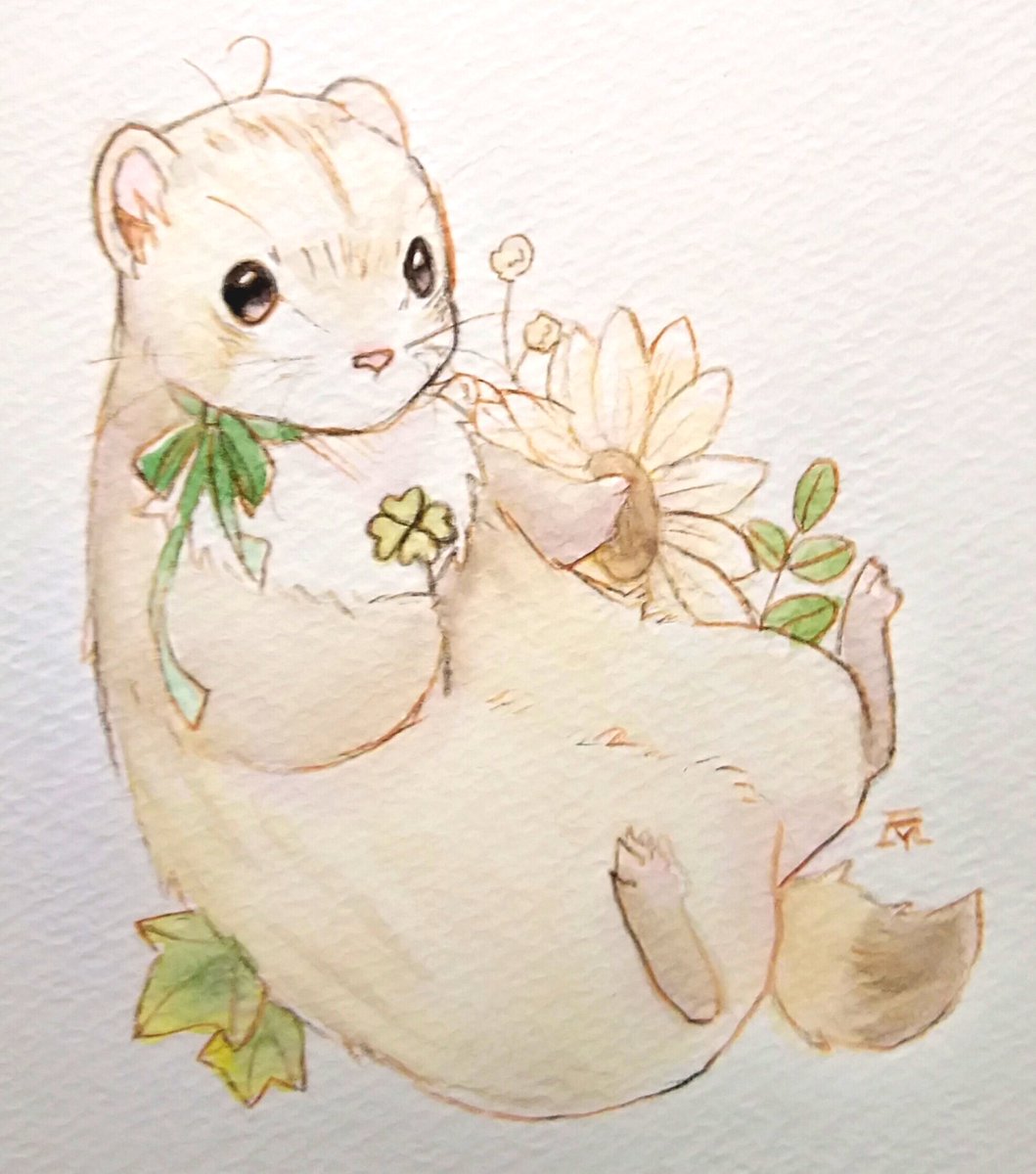 「小動物を透明水彩で描いてます५(ÒωÓ   )#画像を4枚晒したらrtがきてフォ」|伊達＠4/24〜5/11初個展のイラスト