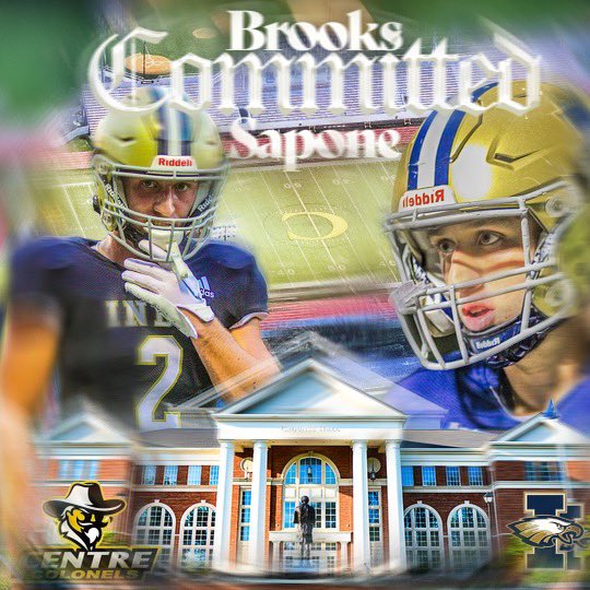 Brooks Sapone (@brooks_sapone) on Twitter photo Blessed and Excited to announce my commitment to <a href="/CentreFootball/">Centre College Football</a>! #PEV <a href="/CoachSimmons_CC/">Nate Simmons</a> <a href="/CoachLash/">Shawn Lashbrook</a> <a href="/CoachAndyFrye/">Andy Frye</a> <a href="/lachendro1/">Coach Lachendro</a> <a href="/NCEC_Recruiting/">NPA</a> <a href="/NatlPlaymkrsAca/">NatlPlaymkersAcademy</a> <a href="/BallHawkU/">BallHawkU 🏈🦅</a> <a href="/ScottStidham/">Scott Stidham</a> <a href="/wcsIHSfootball/">Independence Football</a> <a href="/CSmithScout/">Chris Smith</a> Blessed and Excited to announce my commitment to <a href="/CentreFootball/">Centre College Football</a>! #PEV <a href="/CoachSimmons_CC/">Nate Simmons</a> <a href="/CoachLash/">Shawn Lashbrook</a> <a href="/CoachAndyFrye/">Andy Frye</a> <a href="/lachendro1/">Coach Lachendro</a> <a href="/NCEC_Recruiting/">NPA</a> <a href="/NatlPlaymkrsAca/">NatlPlaymkersAcademy</a> <a href="/BallHawkU/">BallHawkU 🏈🦅</a> <a href="/ScottStidham/">Scott Stidham</a> <a href="/wcsIHSfootball/">Independence Football</a> <a href="/CSmithScout/">Chris Smith</a>