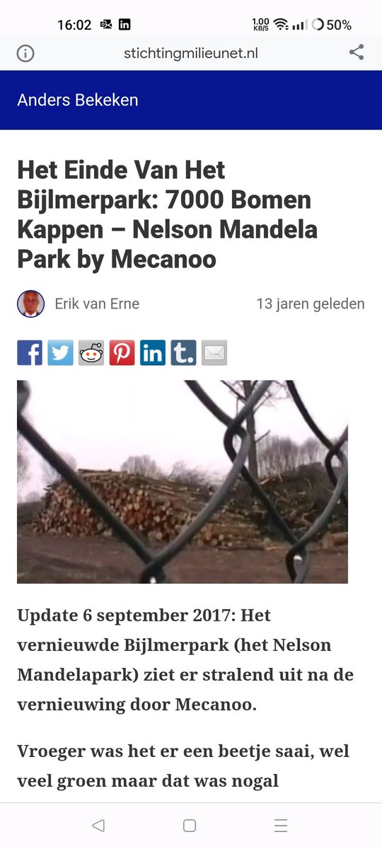 VoorStiller's tweet photo. @boostyboy Dat is niets nieuws want dat is elke keer zo. Als @GroenLinks020 in de coalitie zit, leggen massa's bomen het loodje. Denk aan de 1000den bomen die moesten wijken voor t schrale #Mandelapark, voorheen Bijlmerpark. Want: 'Saai in de ogen van mens' = 'Daar maken we recreatie van' https://t.co/bx1u2OsEy4