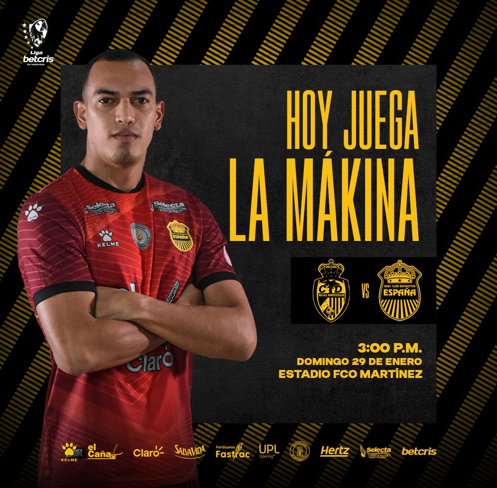 rcdespana's tweet photo. Etiqueta a tu amigo para recordarle que 𝗛𝗼𝘆 𝗷𝘂𝗲𝗴𝗮 𝗹𝗮 𝗺𝗮́𝗸𝗶𝗻𝗮🦾🚂

Jornada 3⚽
📍Tocoa
🕒3:00 p.m.

Presenta: #Bimbo | @BetcrisHonduras  | #ComisariatolosAndes https://t.co/Uq6Yrtxp7p
