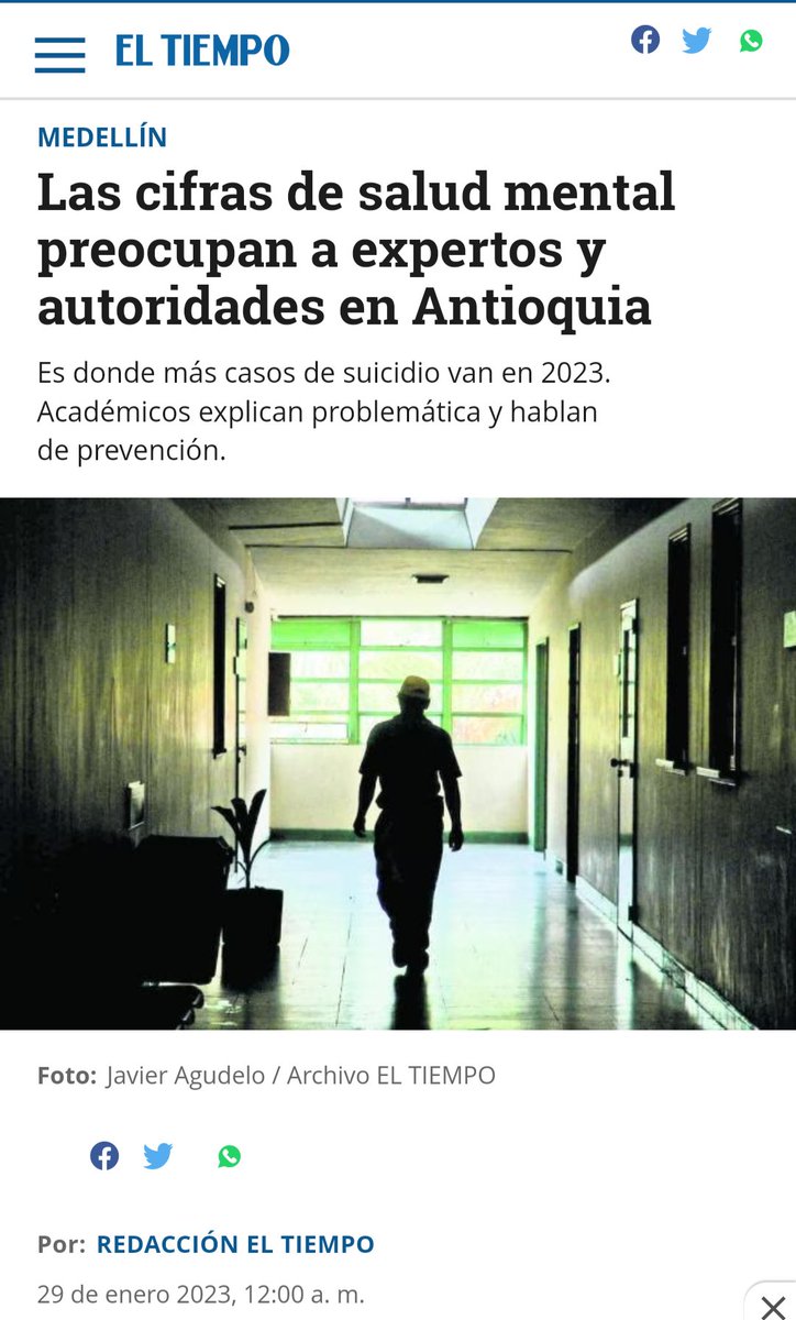 ljhernandezf's tweet photo. La causa no es solo la pandemia. Qué pasó con la Política Nacional de Salud Mental de 2018 y la Estrategia Nacional  de Prevención Conductas Suicidas, las dos formuladas por @MinSaludCol ? : No se han cumplido 
Clave que @INSColombia haga también seguimiento a cumplimiento. https://t.co/1VQtbFawNu