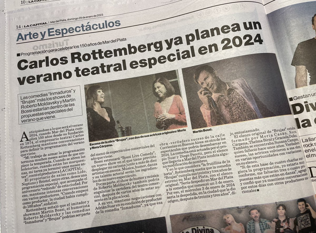 🎂 Mar del Plata cumplirá 150 años el 10 de febrero de 2024 y ya se encuentra avanzada su programación teatral gigante para celebrar a la ‘Capital del Espectáculo’ el próximo verano!