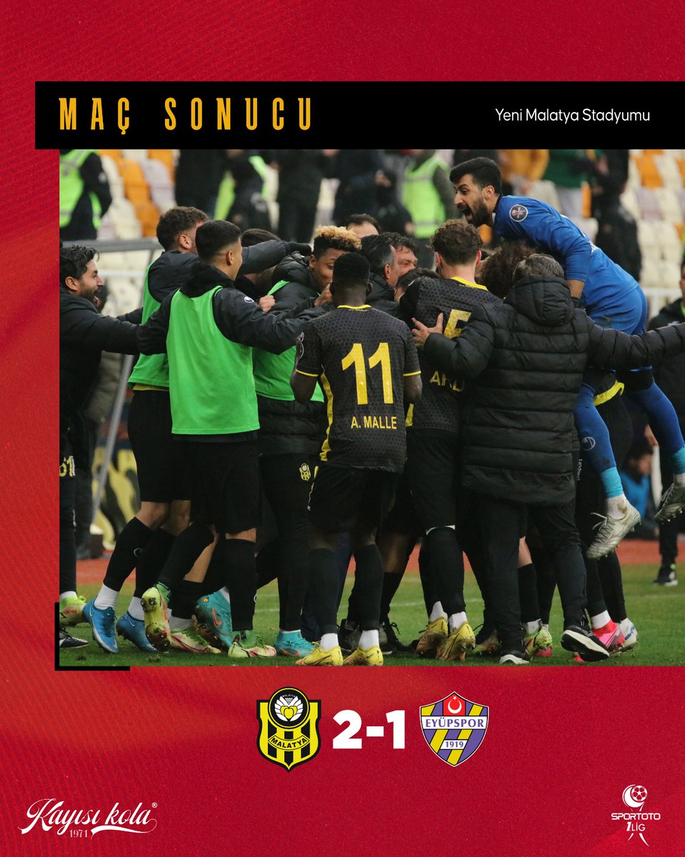 TEBRİKLER KAPLAN 👏🏻

Kendi sahasında Eyüpspor'u 2-1 yenen #YeniMalatyaspor’umuzu yürekten tebrik ediyorum.