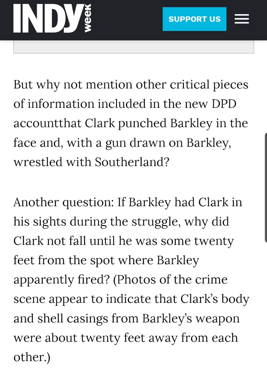 Kenneth Bailey and Frank Clark both Black men died from DPD shootings, both shootings were 4 months apart and heavily disputed by eye witnesses. Bailey was accused of pointing a gun but was shot in the back. Clark was accused of pointing a gun AND wrestling THREE officers for gun