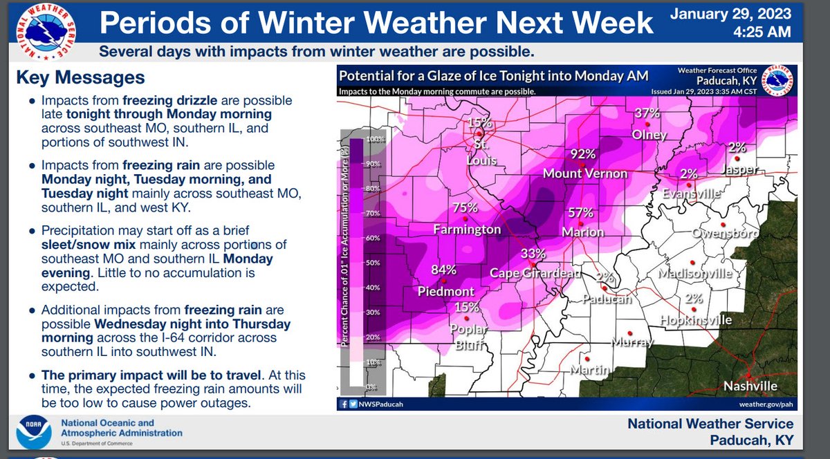 BeauDodson's tweet image. #Tristatewx #IceEvent #Slippery #Ice #Winter January 29, 2023.  Here is the primary concern zone for light freezing drizzle and sleet tonight.  Totals of 0.01" to 0.05" are anticipated.  Watch bridges and overpasses as they freeze first.  Decks, sidewalks, steps, and porches.