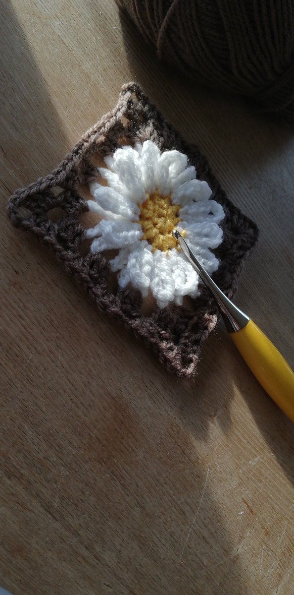 Crochetandbits's tweet photo. And I did it! My first flat-worked crochet pattern, first granny square for my weekly granny square project of 2023!
(very proud)
#daisy #grannysquare #crochet https://t.co/7JK74slEXJ