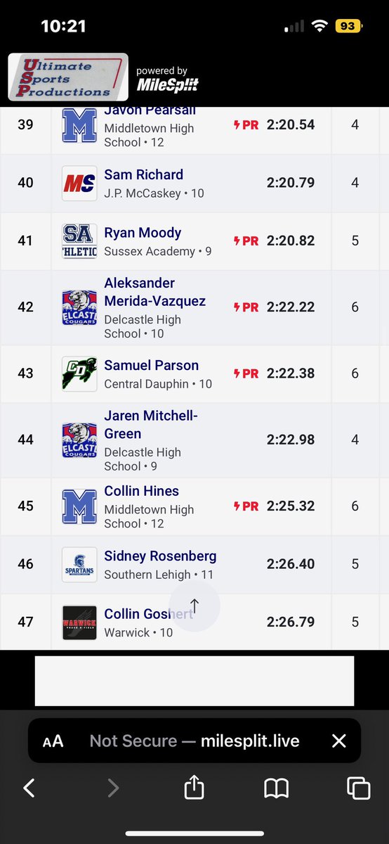 Sparson_2025's tweet photo. Had an exciting meet yesterday at F&amp;M College! Ran an awesome PR in the 800m with a time of 2:22.38! https://t.co/Oyy1mVr8K6