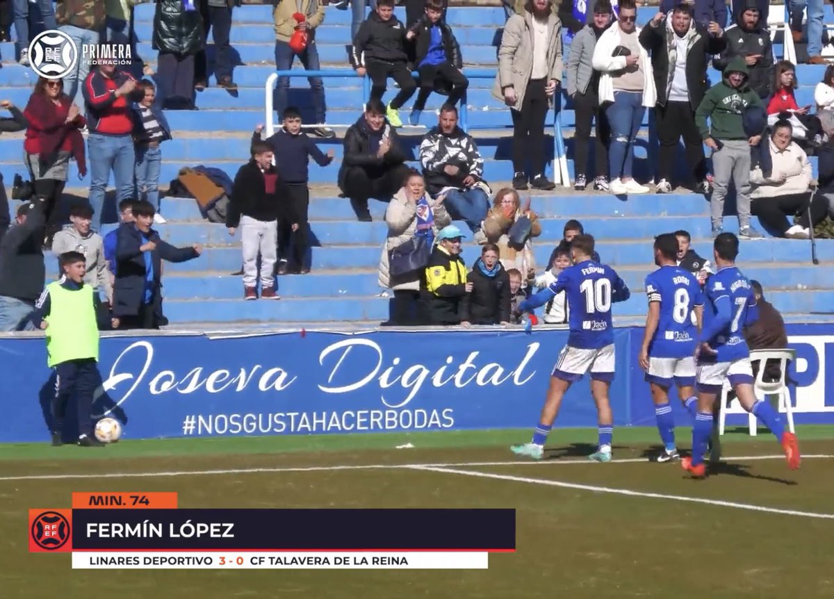 Enhorabuena <a href="/Linares_Dptvo/">Linares Deportivo 💙⚒</a> por los 3 puntos!! 💪 
<a href="/ferminlopez_11/">Fermín López Marín</a>  que siga la racha crack!!! 👏👏👏🔝🔝💪 
#jugadorazo #LinaresTalavera #linares #josevadigital