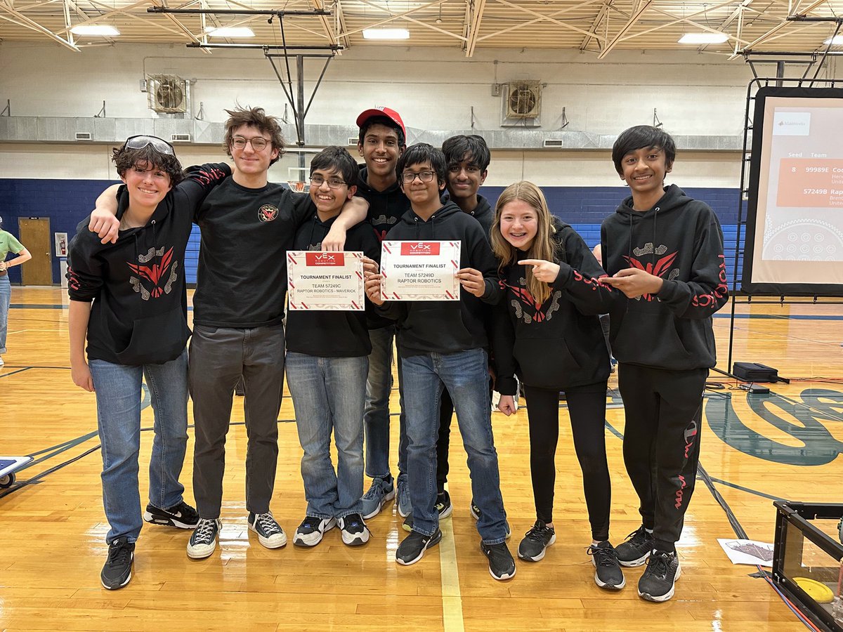 RHS Raptor Robotics (@raptor_robotics) on Twitter photo Congrats Team 57249C Aarav Dholakia, Andrew Salmon, Caelan Dunlea, Matthew Mueller and 57249D Varun Kilaru, Vihaan Bussa, Emory Lomicka, Preetham Dyapa, Aneek Polepalli for your Tournament Championship Finalist award Jan. 28th <a href="/VEXRobotics/">VEX Robotics</a> White House 7th Annual Event! Congrats Team 57249C Aarav Dholakia, Andrew Salmon, Caelan Dunlea, Matthew Mueller and 57249D Varun Kilaru, Vihaan Bussa, Emory Lomicka, Preetham Dyapa, Aneek Polepalli for your Tournament Championship Finalist award Jan. 28th <a href="/VEXRobotics/">VEX Robotics</a> White House 7th Annual Event!