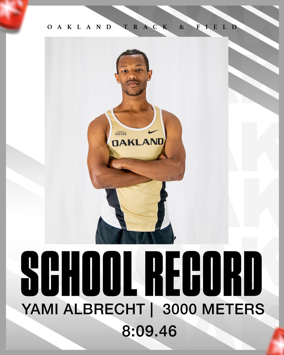 OaklandTrackXC's tweet image. We are putting the school record books on notice all 2023.😤

@YAM1_11 breaks the 3000m indoor school record with a time of 8:09.46 at the PNC Lenny Lyles Invitational 2023
