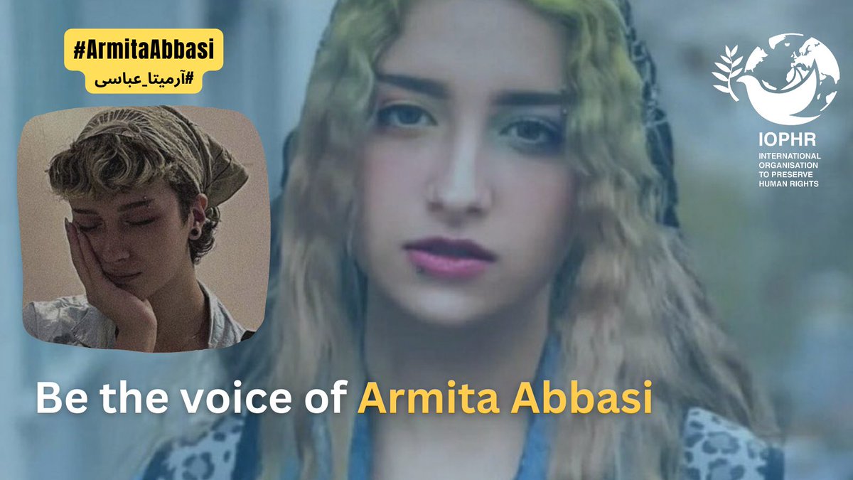 #ArmitaAbbasi is a 20 y/o girl with great love for animals &amp; music. She was abducted on Oct-22 &amp; has been imprisoned since. Medical reports show that she has been subjected to severe torture &amp; rape by the #IRGC. Her sham trial is being held today. Be her voice! 
#آرمیتا_عباسی