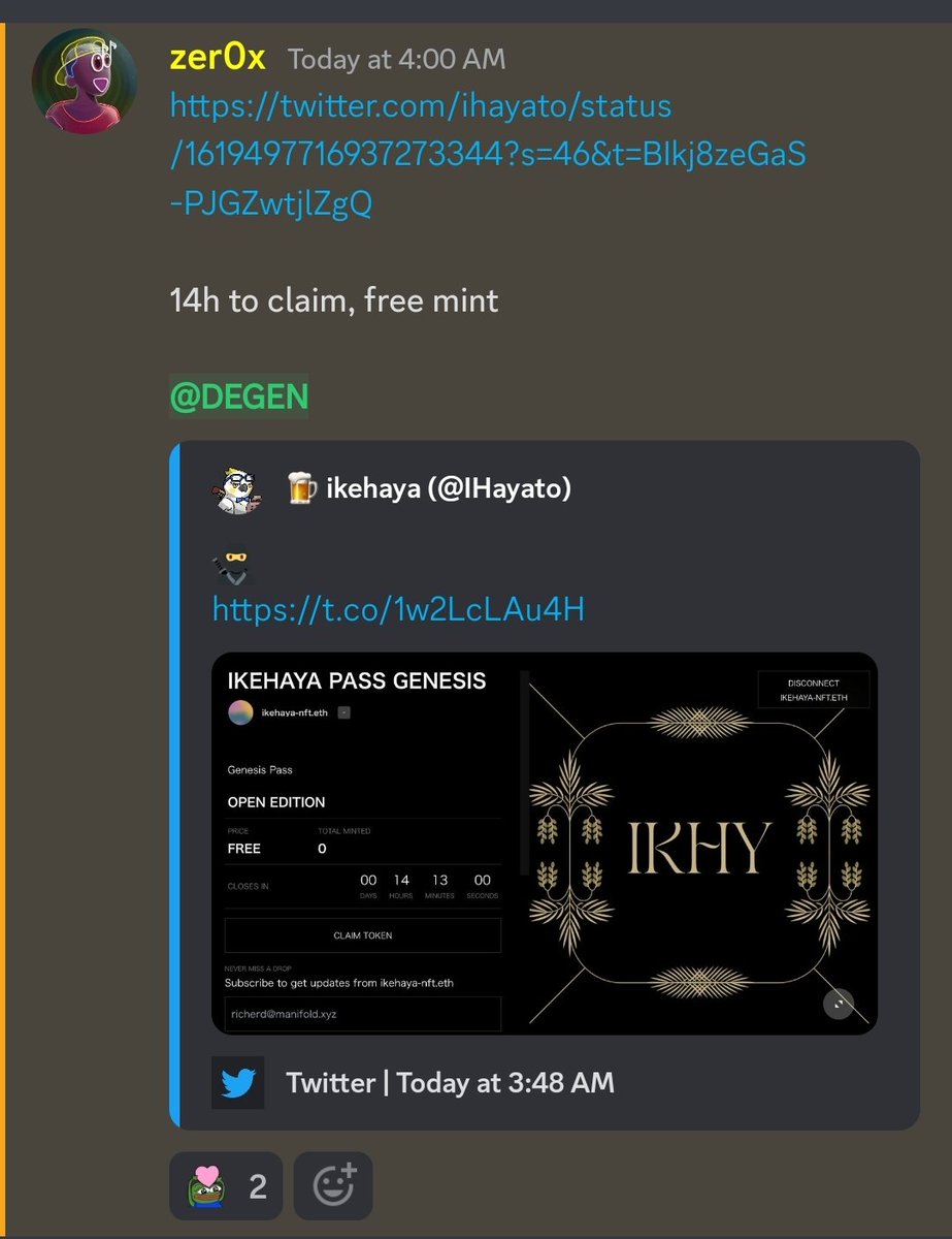 Still missing good profits? 

Free mint --> 0.3 eth.

More calls in discord discord.gg/Y3EmMNXUJV