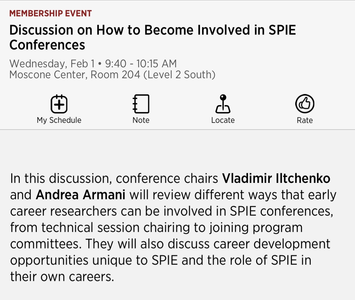 Interested in being more involved in conference planning and/or pursuing leadership roles but don't know how to get started?

Check out this last minute addition to #PhotonicsWest program! 

<a href="/PhotonicsWest/">SPIE Photonics West</a> #PhotonicsWest2023 #photonics <a href="/WomenInOptics/">SPIE Women in Optics</a> @SPIEstudents