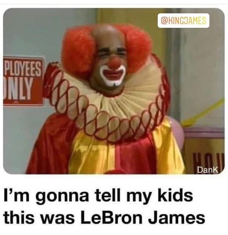 DLind_21's tweet photo. Biggest turd in sports history. #LeTurd #LeBum #LeDouche #LeBitch #NBA https://t.co/MTCh04LbAl