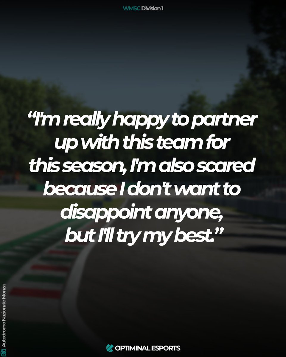 optiminal's tweet photo. A very warm welcome to Davide Zanini! Davide will be driving for us in the upcoming WMSC league with F1-specced cars. Glad to have you in the team! ❤️

#TeamOP #optiminal #esports #wmsc #simracing #italy #monza https://t.co/FpaS1hxLHt