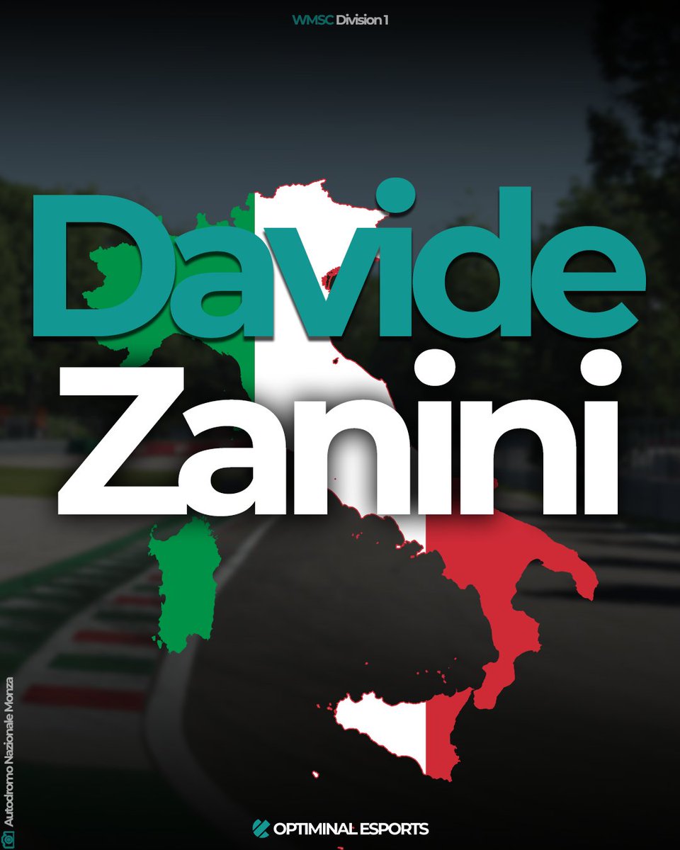optiminal's tweet photo. A very warm welcome to Davide Zanini! Davide will be driving for us in the upcoming WMSC league with F1-specced cars. Glad to have you in the team! ❤️

#TeamOP #optiminal #esports #wmsc #simracing #italy #monza https://t.co/FpaS1hxLHt