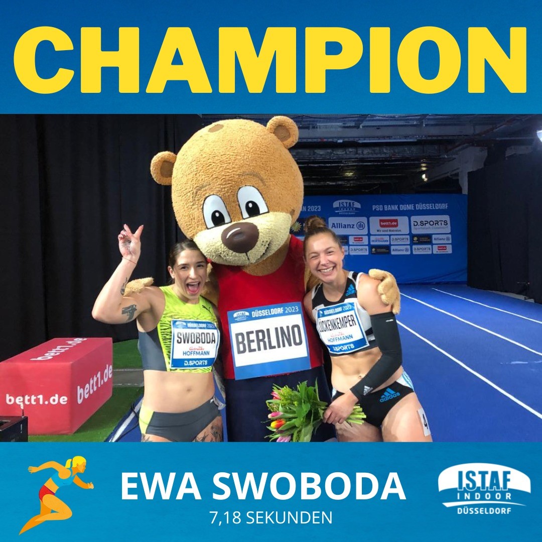 ISTAF_Berlin's tweet photo. 60 Meter / Meters
1.Ewa Swoboda 🇵🇱 7,18 / 7,173
2.Gina Lückenkemper 🇩🇪 7,18 / 7,175
3.Tristan Evelyn 🇧🇧 7,21 / NR
4.Alexandra Burghardt 🇩🇪 7,23
#istaf #istafindoor #leichtathletik #athletics https://t.co/QiFpDnKc0t