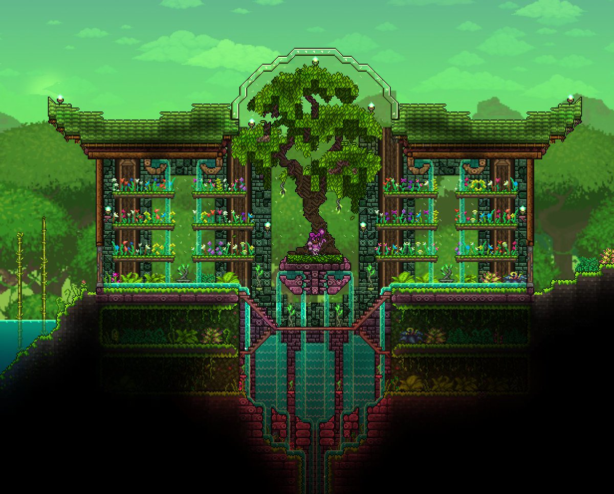 rTerraria's tweet photo. My take on a jungle greenhouse https://t.co/Tp4eFelu9d https://t.co/g3bKZiZSuc