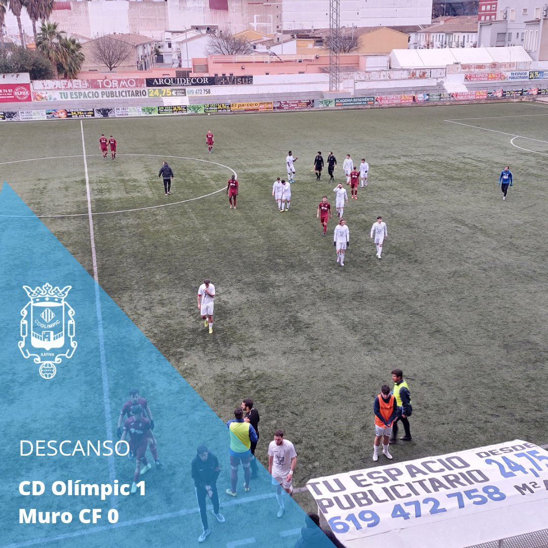 CD_Olimpic's tweet photo. ⏱️ 45' | DESCANSO! Vale el gol de Aquino para marcharnos por delante en el marcador
#CDOlímpic 1 - 0 #MuroCF
#LligaAPuntPreferent #Jornada20 https://t.co/4Bdbdi4L6x