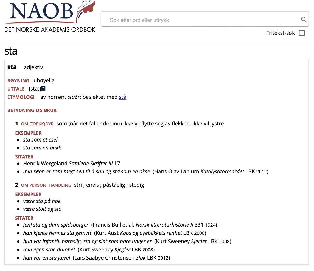 fargerogbier's tweet image. Jeg synes det er vakkert at «sta» er et ubøyelig ord.