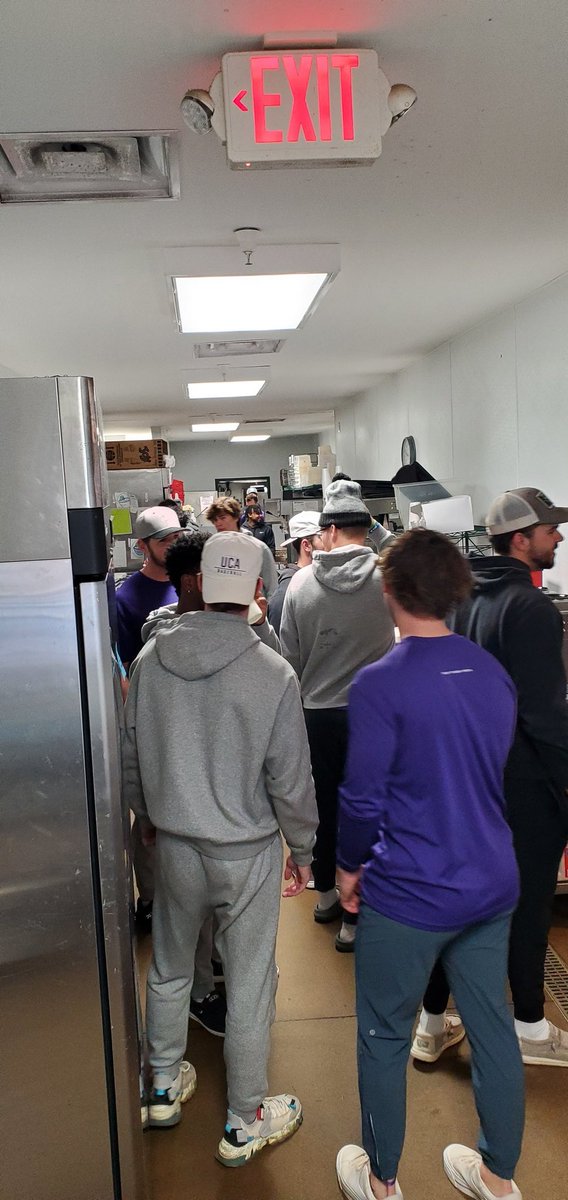 Second shift of SAAC Pancake Breakfast <a href="/Stobys/">Stoby's Restaurant</a> has started! <a href="/UCABearBaseball/">UCA Baseball</a>
working hard!
