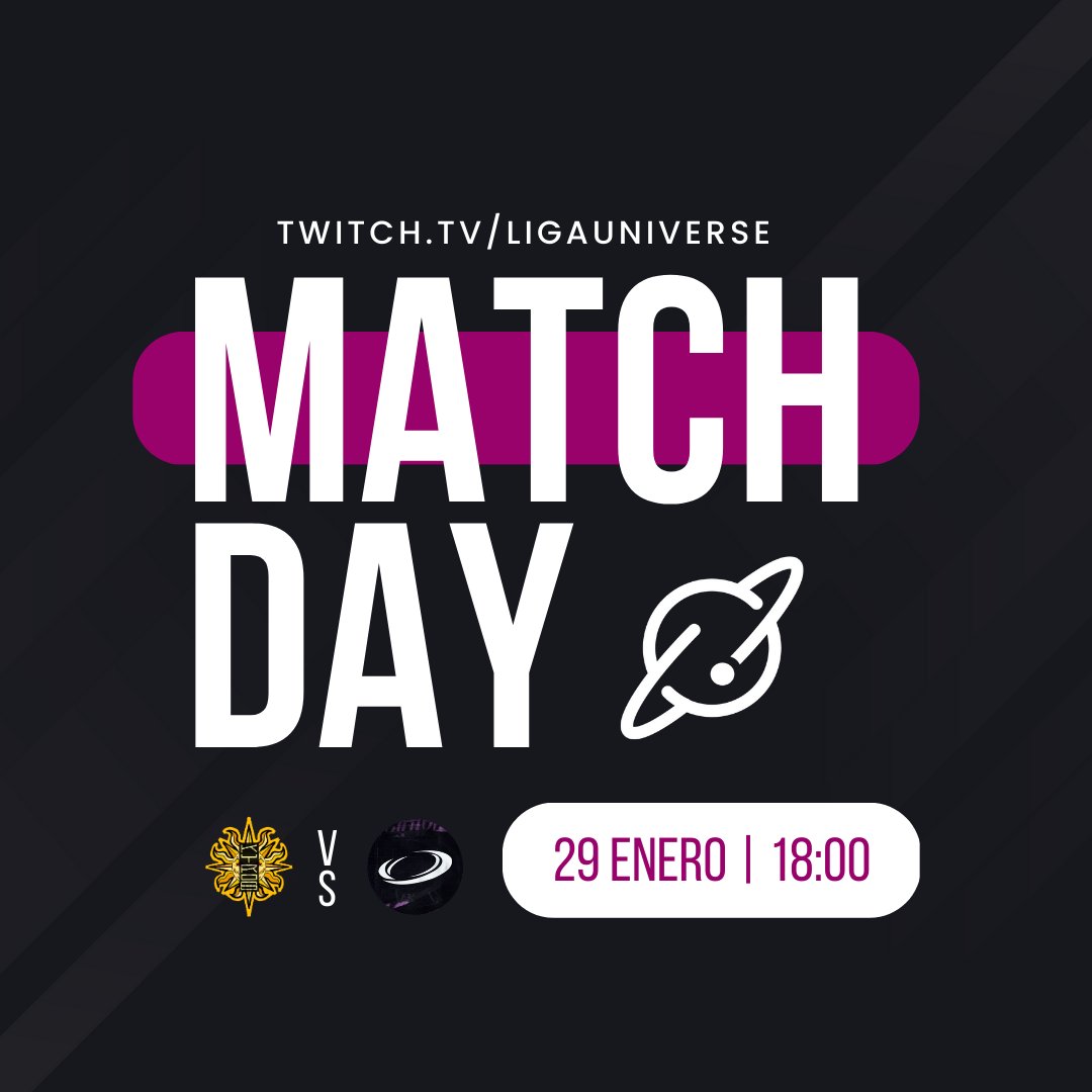 ¡Hoy es domingo de Liga Universe! 

<a href="/GamingKyros/">Kyros Gaming</a> 🆚 <a href="/BlackholeSports/">BlackHole Sports</a>   

🎙️ Casters | <a href="/UPercebe/">DonPercebe</a> <a href="/aritothunder/">✨arito✨</a> 
👀 Observers | @ayalaaa2_ @aryapajares 
 🎥 Realizadora | <a href="/evilraychel/">ξviŁ | Raquel Pajares</a>

#enlaórbita | twitch.tv/ligauniverse 💫