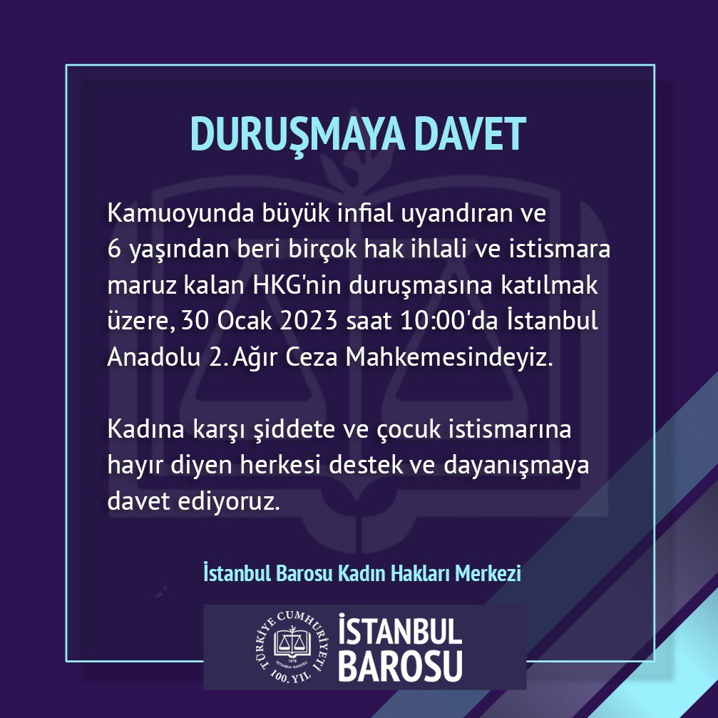 #İstanbulbarosu
#İstanbulbarosukadınhaklarımerkezi
#Kadınhakları
#Kadınhaklarımerkezi
#Kadınaşiddetehayır
#Çocukistismarınahayır
#İstanbulsözlemesiyaşatır