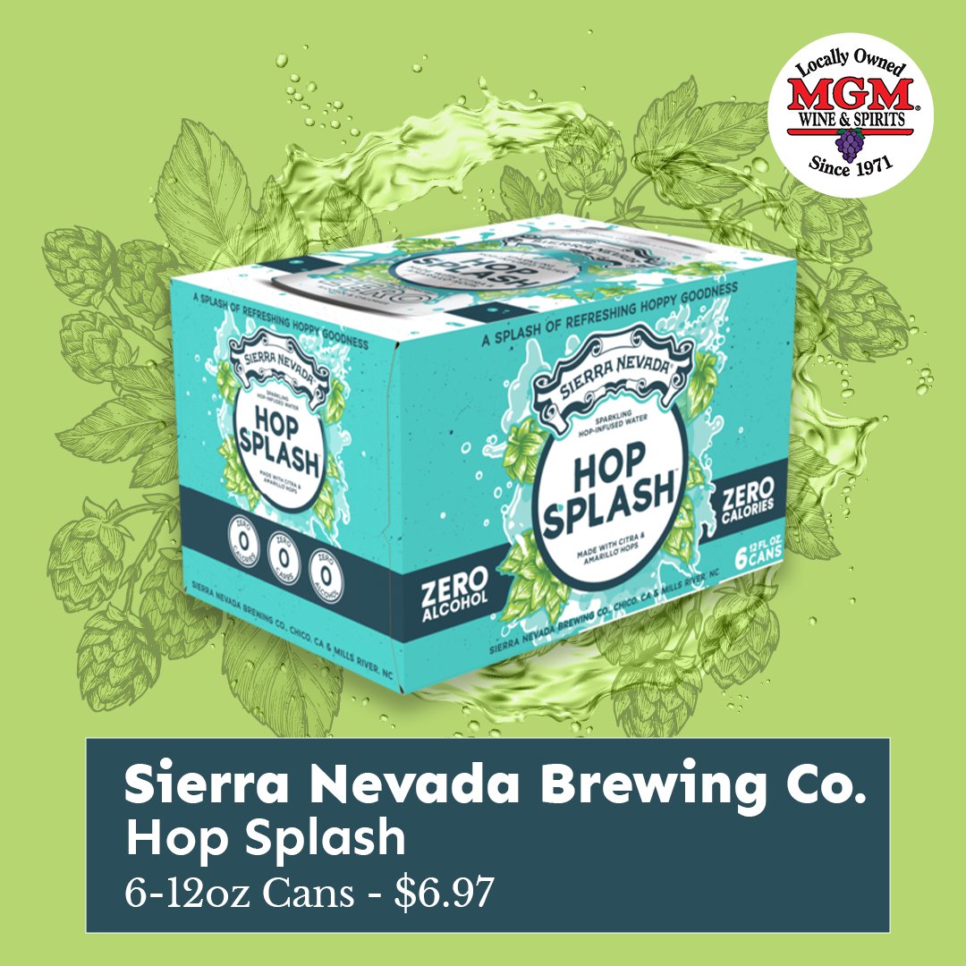 Zero Alcohol ✅ 
Zero Carbs ✅ 
Zero Calories ✅ 

With its hoppy notes of peach, mango, and grapefruit, Sierra Nevada Hop Splash sparkling water is the anytime answer for hop cravings!
