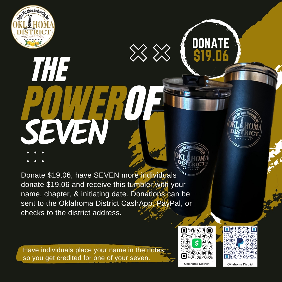 OklahomaAlphas's tweet photo. Power of 7 Fundraiser - https://t.co/9NbHesAFot https://t.co/qpQug4ZVwT
