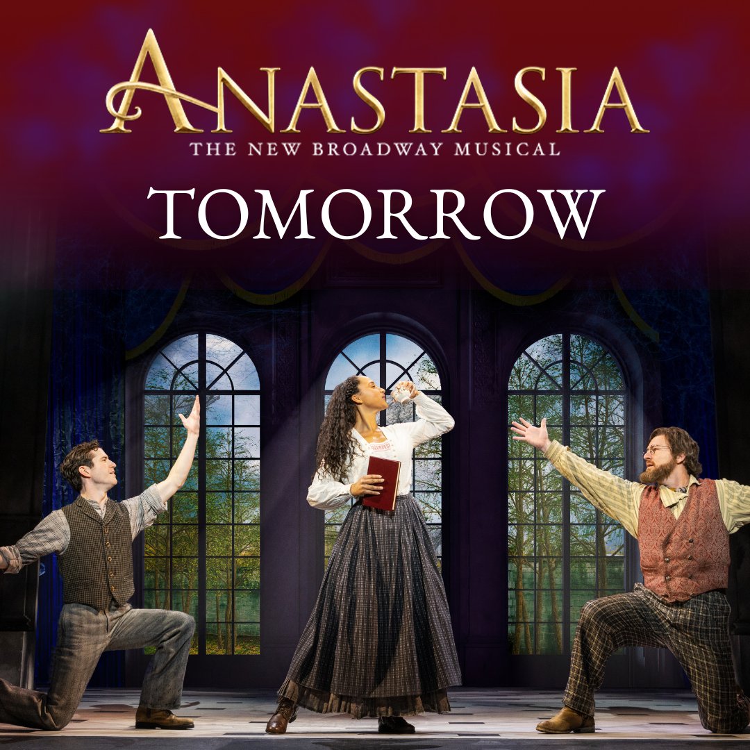 BroadwayInBing's tweet photo. Come be transported to Petersburg and Paris with Anya, Dmitry, and your other favorite Anastasia characters as the musical opens TOMORROW at the Forum Theatre! 

January 30 &amp; 31 @ 7:30pm ❄️ Tickets can be purchased here! https://t.co/CNnRENRKuK 🎟️ https://t.co/Krzw8rYLar