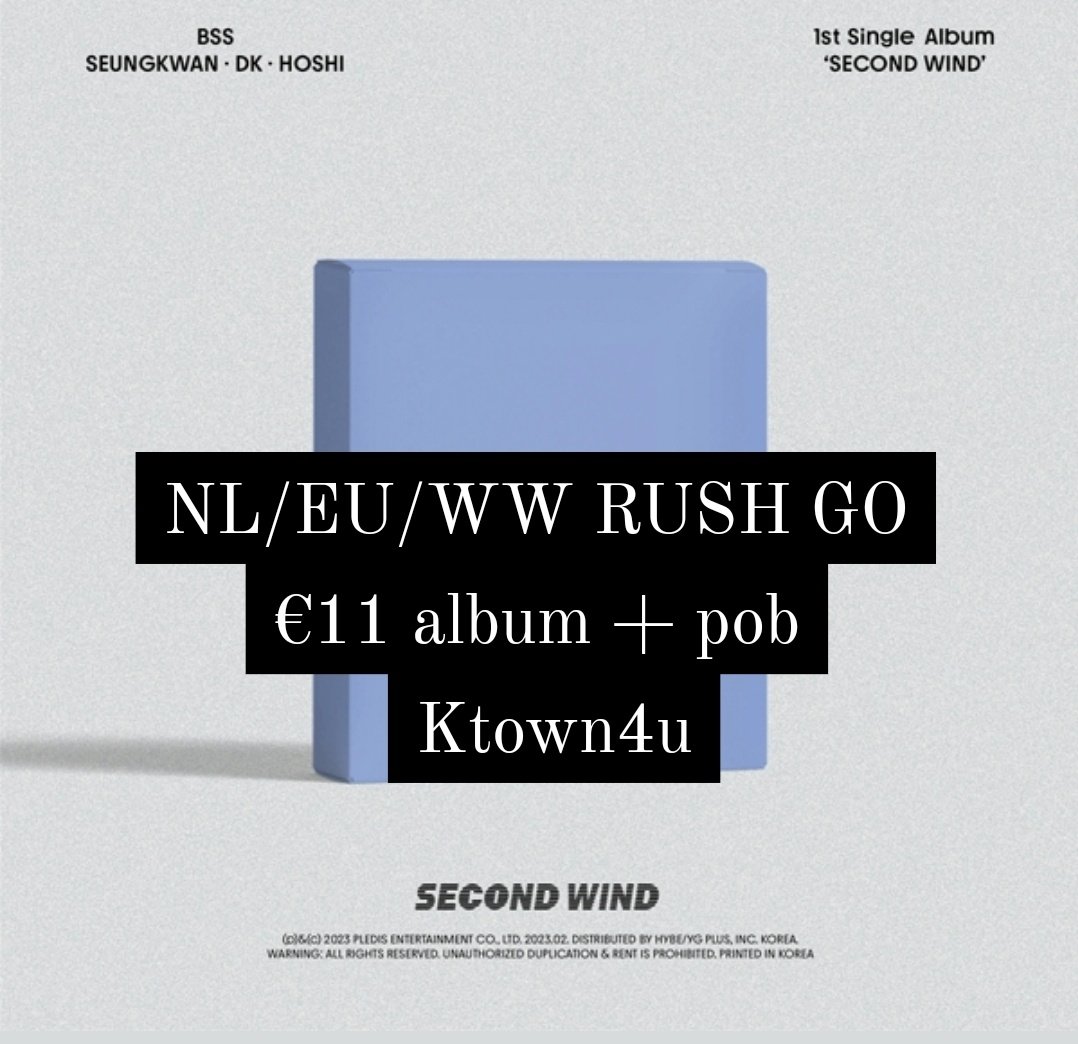 flywithme_im's tweet photo. [NL/EU/WW RUSH GO] - Booseoksoon album

I'll be ordering myself &amp; figured I'd do a quick GO to help out fellow carats 🥰

♡ ktown4u
♡ album + pob: €11
♡ sealed/unsealed option
♡ deadline: February 4, 5 pm

Hoshi: ✅️✅️
Seungkwan: ✅️✅️
DK: 🌸✅️

Comment to claim! https://t.co/8nqEWVbqfs