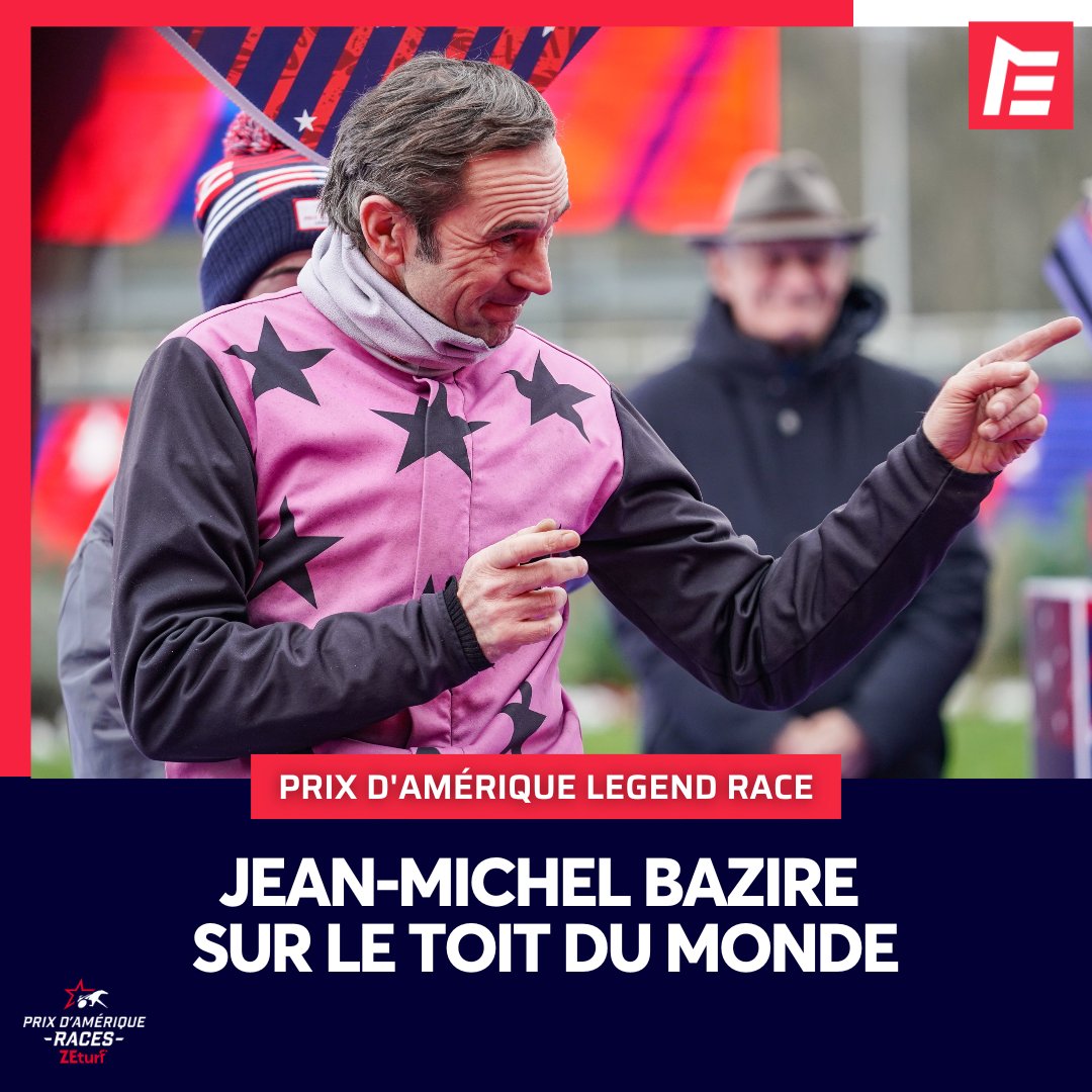 equidia's tweet photo. 👑 À 51 ans, 𝗝𝗲𝗮𝗻-𝗠𝗶𝗰𝗵𝗲𝗹 𝗕𝗮𝘇𝗶𝗿𝗲 compte 26 participations et 5 victoires dans le #PrixDAmérique #LegendRace @PDARacesZEturf !

🥇 Moni Maker 1999
🥇 Késaco Phedo 2004
🥇 Up and Quick 2015
🥇 Bélina Josselyn 2019
🥇 Hooker Berry 2023 https://t.co/JIohnnJOuV