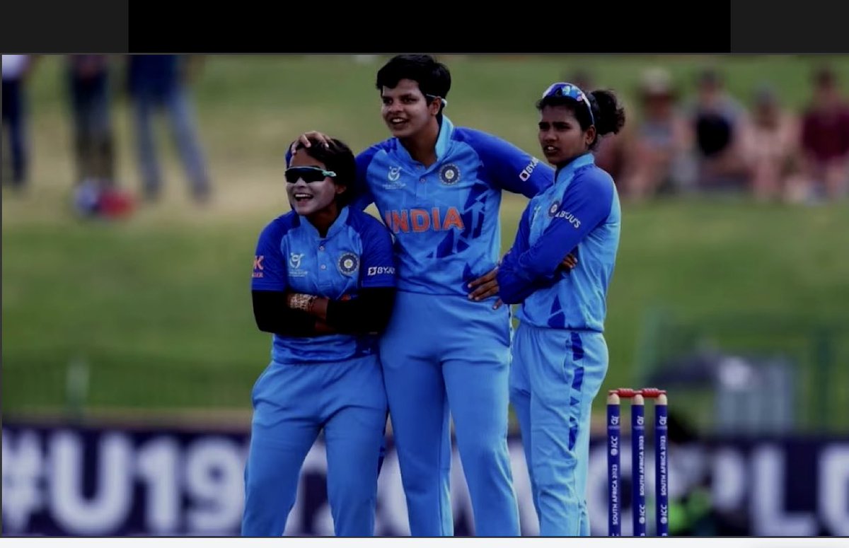 RajShriAPN's tweet photo. लड़कियों ने तो कमाल ही कर दिया👏👏👏👏
Bravo Champions,You don’t follow “History” ,you create “History”#fearwomen #INDvENGFinalOnFanCode #CricketTwitter #WomenInPowerRangers #WomenWorldCup #U19T20WorldCup https://t.co/fY8qasWgqu