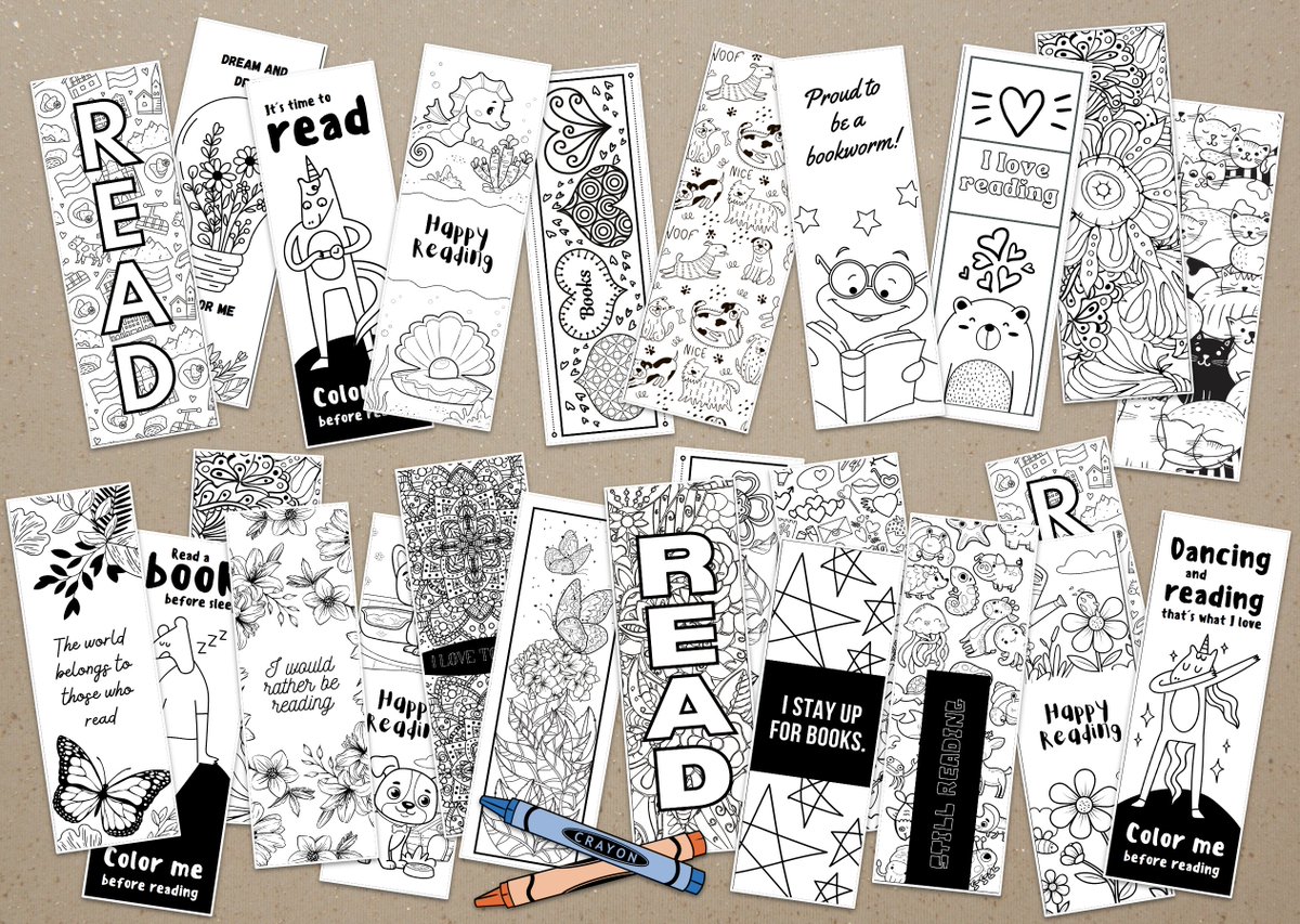 shannonmmiller's tweet image. Here are 25 Bookmarks to Color for all readers just in time for #WorldReadAloudDay and #ValentinesDay 

You will find the @canva templates and easy Google Slides loaded and ready to copy here in this post. 

buff.ly/3XKq5Vn

#tlchat #futurereadylibs #edchat #ISTElib