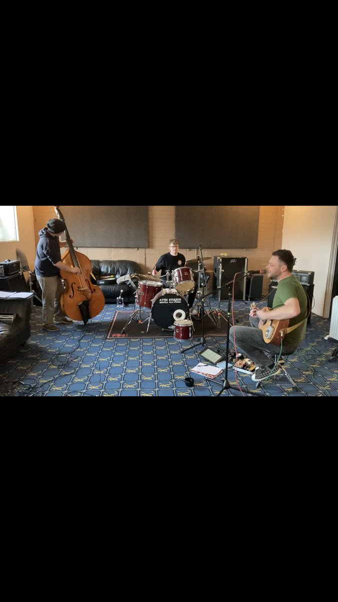 Rehearsal for next recording 

#newaltrock #newindie #recording #doublebass #drums #acousticguitar