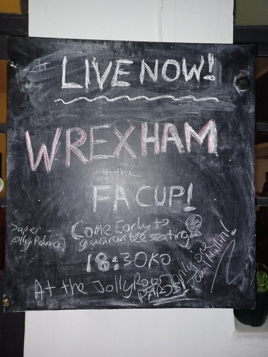 Ready to go at The Jolly Roger in Paros, Greece. Your unofficial local fan club, since yesterday.

Wreck 'Em <a href="/Wrexham_AFC/">Wrexham AFC</a> 
<a href="/davehilditch/">Dave Hilditch</a> <a href="/RMcElhenney/">Rob Mac</a> <a href="/VancityReynolds/">Ryan Reynolds</a>