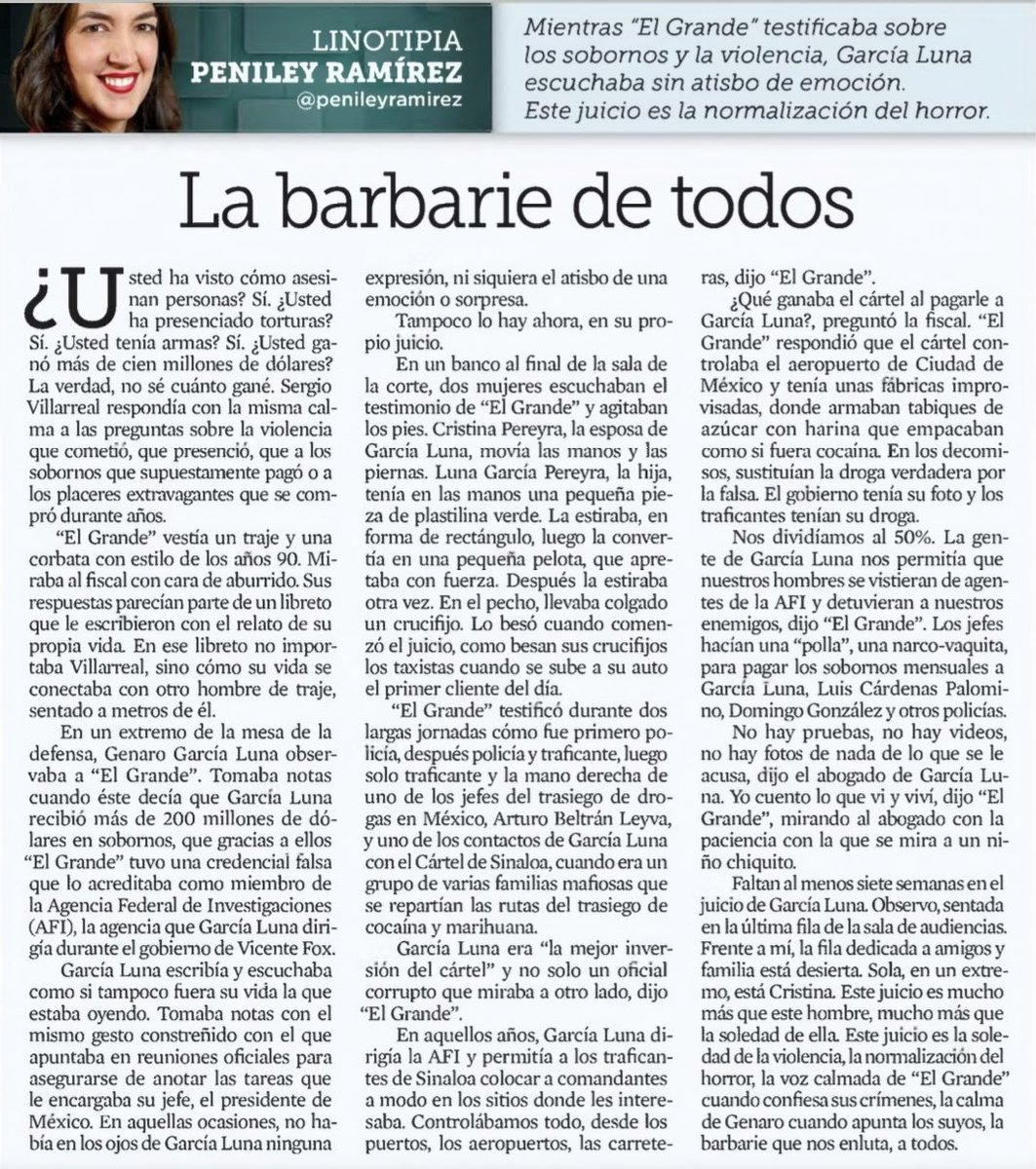 Fabiofuentesn's tweet photo. "Este juicio es mucho más que este hombre, mucho más que la soledad de ella Este juicio es la sole­ dad de la violencia, la normalización del horror”. 
Recomiendo la lectura del artículo de ⁦@penileyramirez⁩ https://t.co/vovpgdggHI